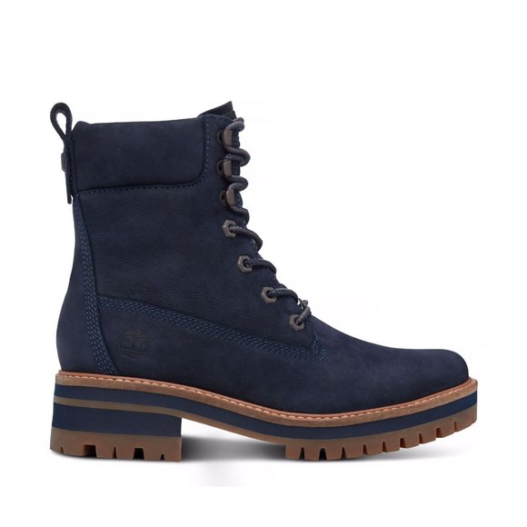 TIMBERLAND COURMAYEUR VALLY 6" INCH BOOT NAVY NUBUCK WOMAN'S - Picture 5 of 11